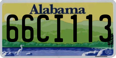 AL license plate 66CI113