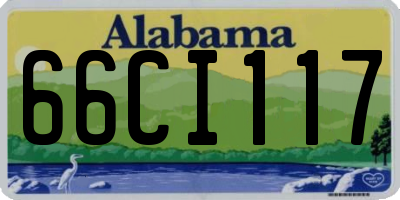 AL license plate 66CI117