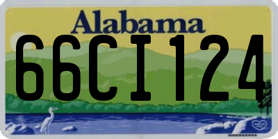 AL license plate 66CI124