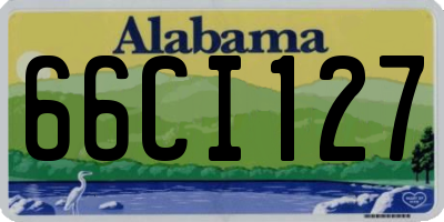 AL license plate 66CI127