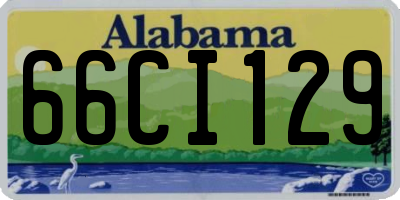 AL license plate 66CI129
