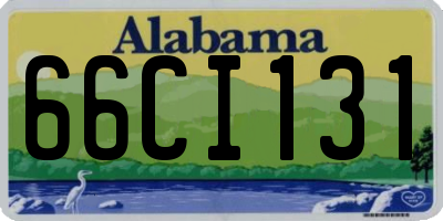 AL license plate 66CI131