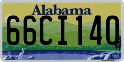 AL license plate 66CI140