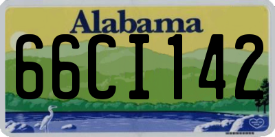 AL license plate 66CI142