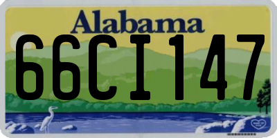 AL license plate 66CI147