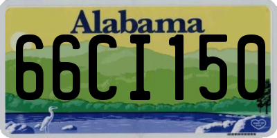 AL license plate 66CI150
