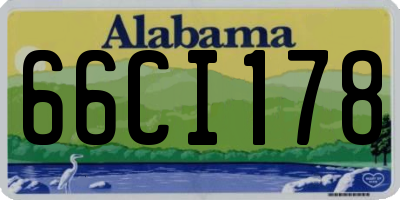 AL license plate 66CI178