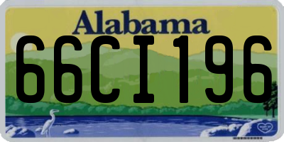AL license plate 66CI196