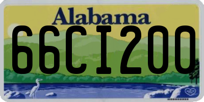 AL license plate 66CI200