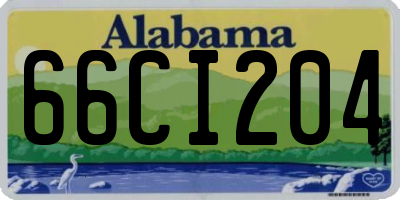 AL license plate 66CI204