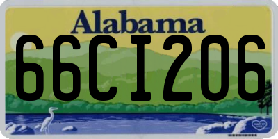 AL license plate 66CI206
