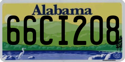 AL license plate 66CI208