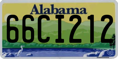 AL license plate 66CI212