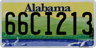 AL license plate 66CI213