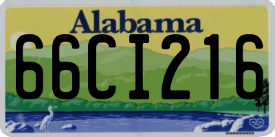 AL license plate 66CI216
