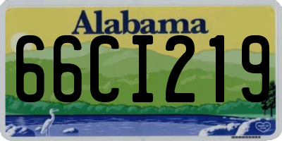 AL license plate 66CI219
