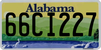 AL license plate 66CI227