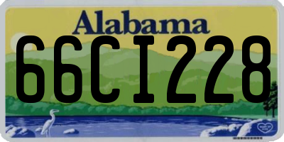 AL license plate 66CI228