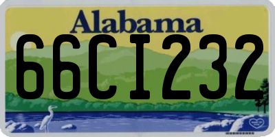 AL license plate 66CI232