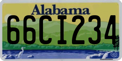 AL license plate 66CI234