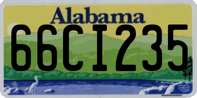 AL license plate 66CI235