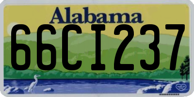 AL license plate 66CI237