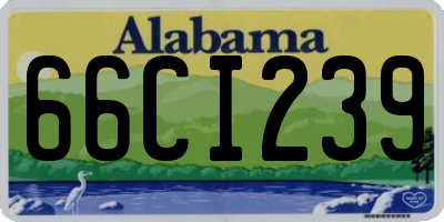 AL license plate 66CI239