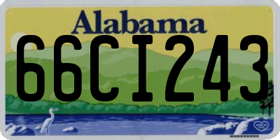 AL license plate 66CI243