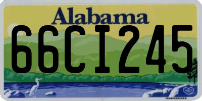 AL license plate 66CI245