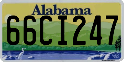 AL license plate 66CI247