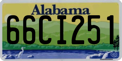AL license plate 66CI251