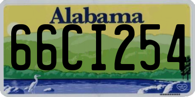 AL license plate 66CI254
