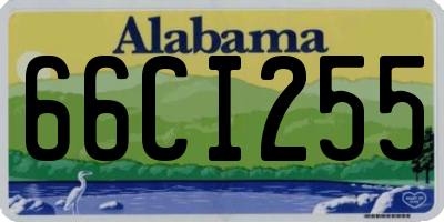 AL license plate 66CI255
