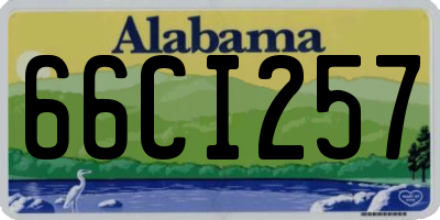 AL license plate 66CI257