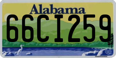 AL license plate 66CI259