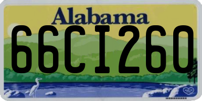 AL license plate 66CI260