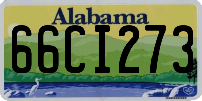 AL license plate 66CI273