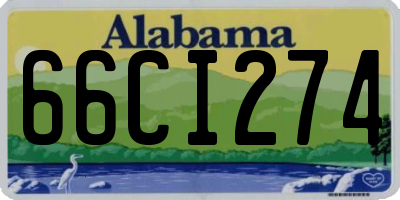 AL license plate 66CI274