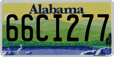 AL license plate 66CI277