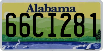 AL license plate 66CI281