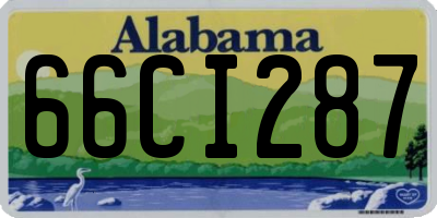 AL license plate 66CI287