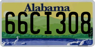AL license plate 66CI308