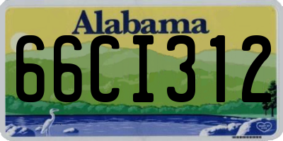 AL license plate 66CI312