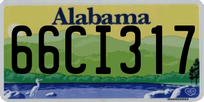 AL license plate 66CI317