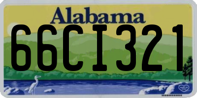 AL license plate 66CI321