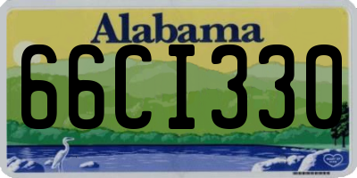 AL license plate 66CI330
