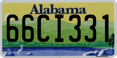 AL license plate 66CI331