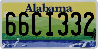 AL license plate 66CI332