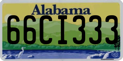 AL license plate 66CI333