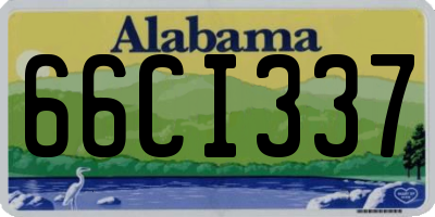 AL license plate 66CI337